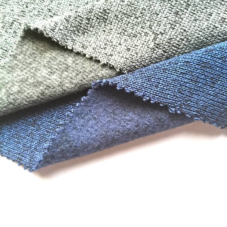 mænd og kvinder stof sweater fleece strikket ensidet børstet fleece hættetrøje stof