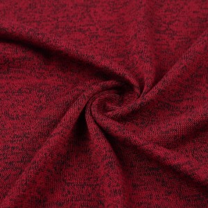 továrna levná cena červený polyester spandex hacci kartáčovaná tkanina pletené dodavatele pro šaty