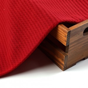 Visokokvalitetna jednostrana brušena vafla tkanina poliester elastan Hacci tkanina za džemper