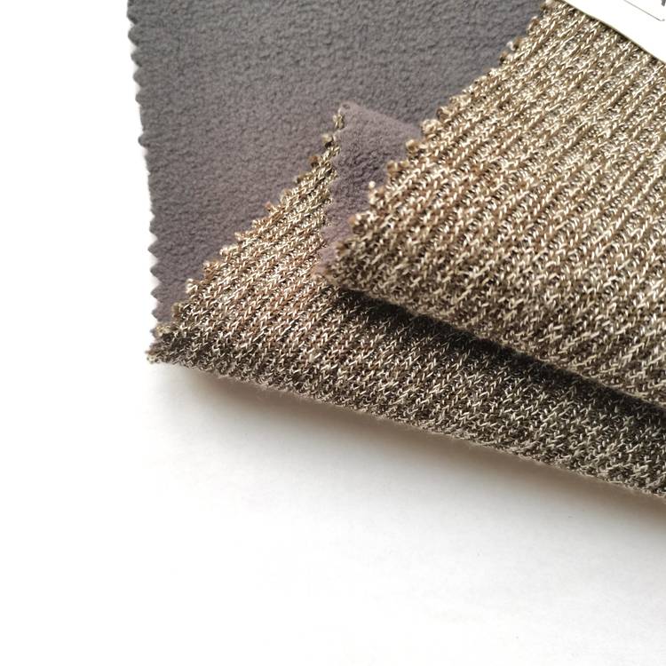 нов дизайн полиестерна изкуствена коприна, свързана с 100 полиестерна поларена тъкан
