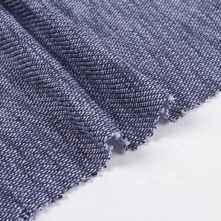 Tissu tricoté à maille hacci, de bonne qualité et doux, teint en filés