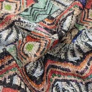 Kiváló minőségű jacquard textil pulóver kötött lurex poli műselyem anyagból