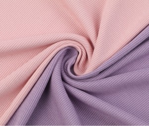 Rib Knitted Spandex Fabric Popular Solid Color Custom Rayon Span Rib Knit Fabric Para sa Sweater