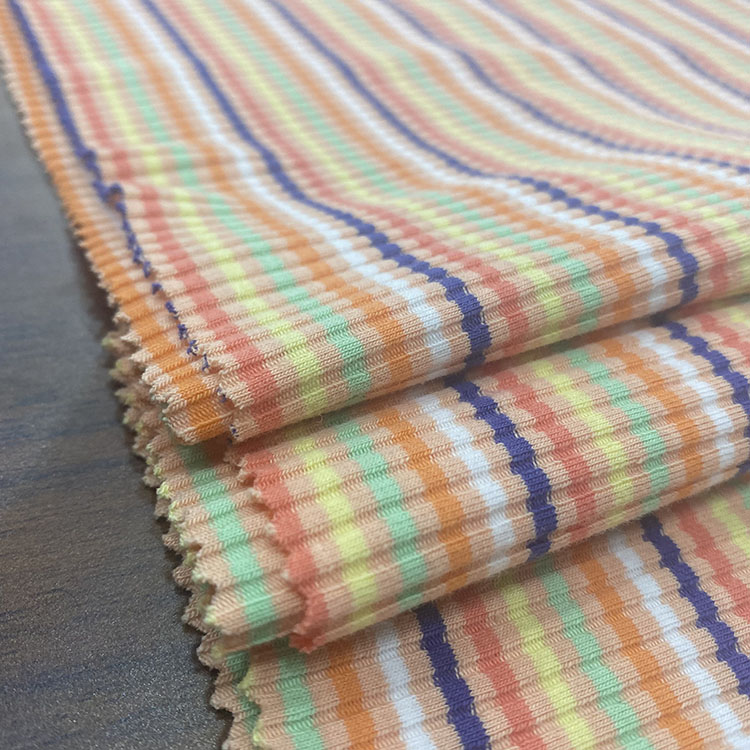 Factory best selling Printed Rib Knit - fashion Striped yarn dyed Rib fabric for sweater – Starke