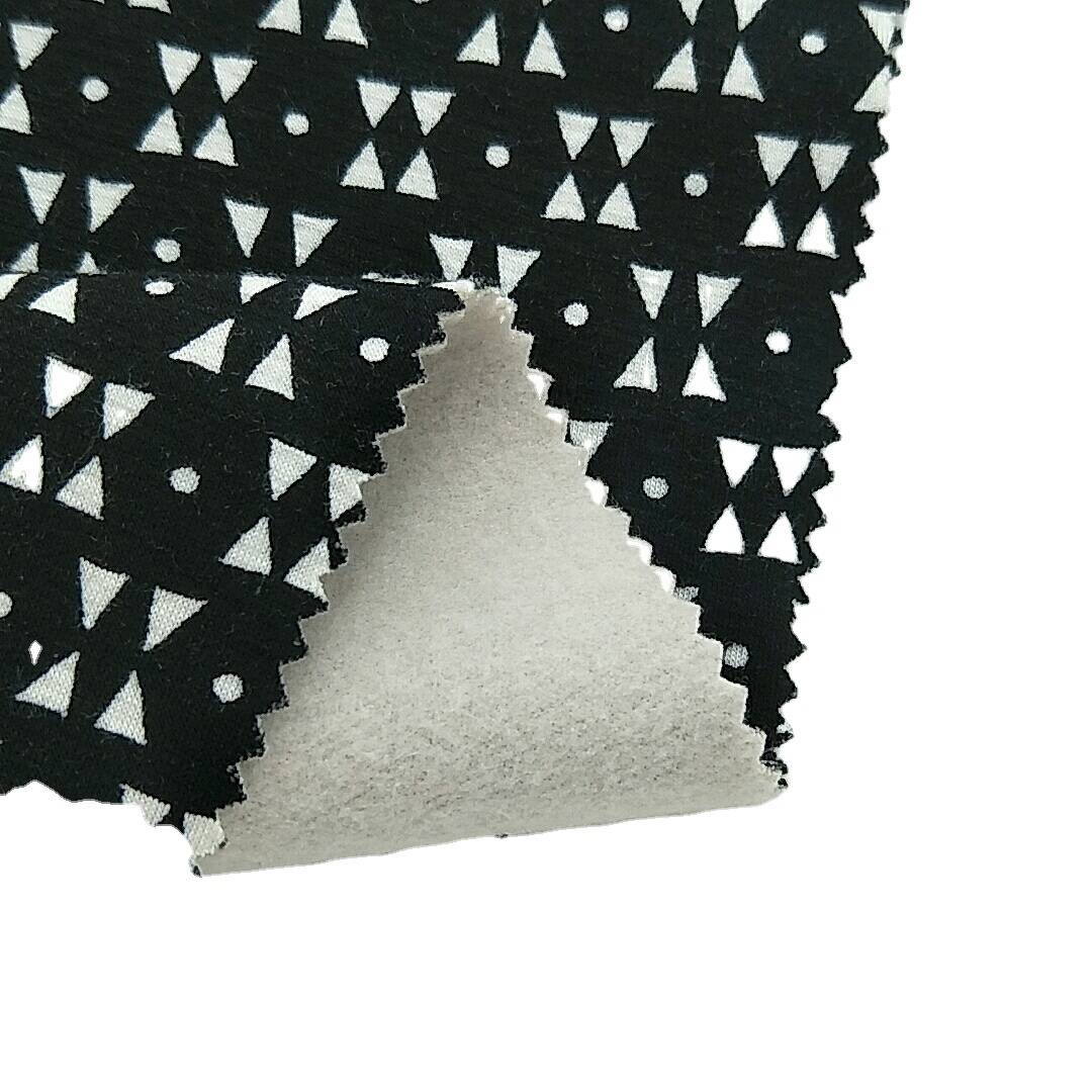 Tilpasset polyester spandex jersey stof bundet spandex børstet stof med film