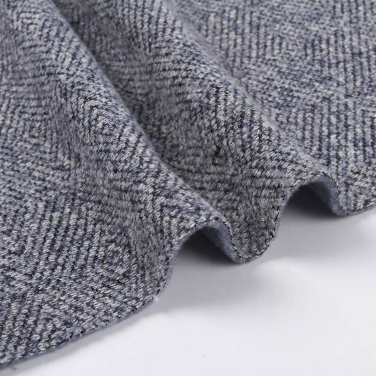 Chinese wholesale Cvc Fleece Fabric - New stylish super soft black herring bone one side brushed knitting jacquard fleece fabric – Starke