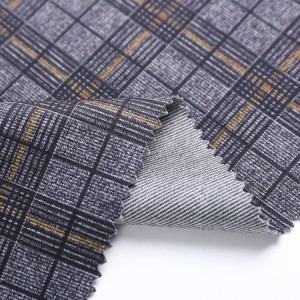 Jersey tricoté imprimé de beaux motifs à la mode, tissu à carreaux personnalisé de haute qualité pour jupe