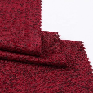 továreň lacná cena červený polyester spandex hacci brúsená tkanina pletené dodávatelia na šaty