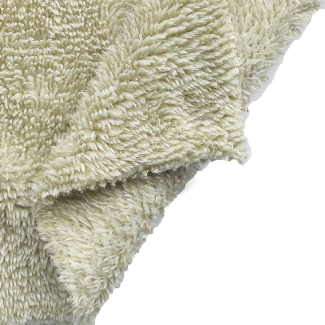 Tecido de lã sherpa catiônico de poliéster fornecedor dourado para roupa de dormir e cobertor