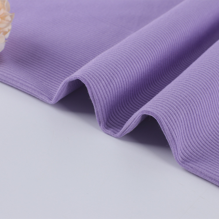 2021 High quality Rib Knitting Fabric - 2×2 rib collar fabric polyester spandex stretch cuff rib knit fabric – Starke