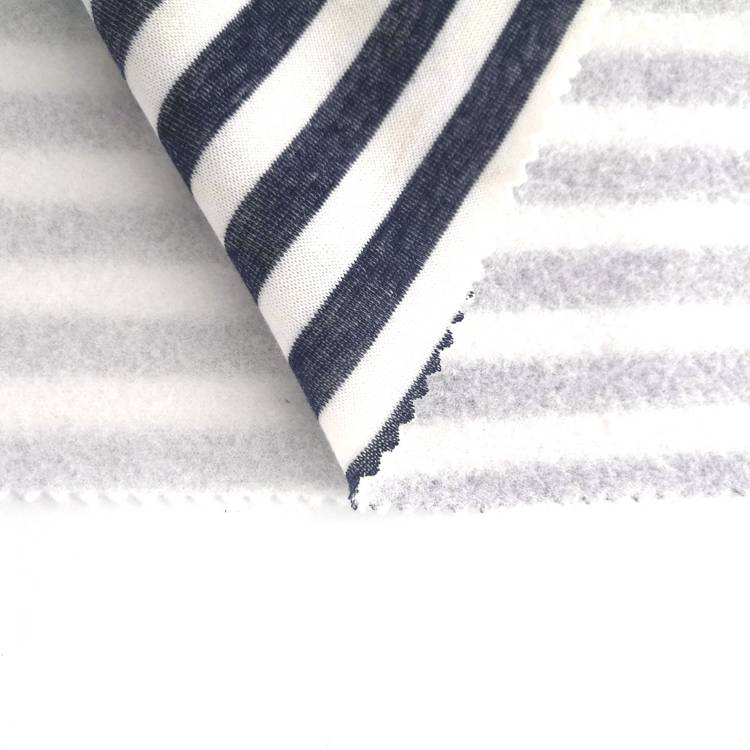 Tissu polaire brossé en fil teint en fil 90 poly 10, vente en gros, un côté