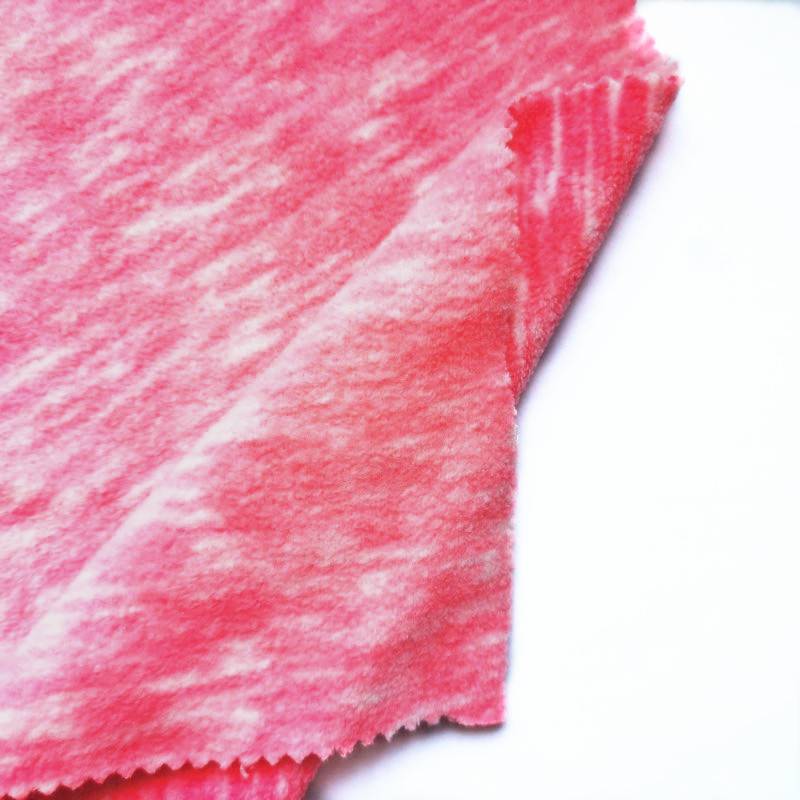 Super Soft anti pilling 100 polyester polar fleece parça floresan rəngli Marl effekti