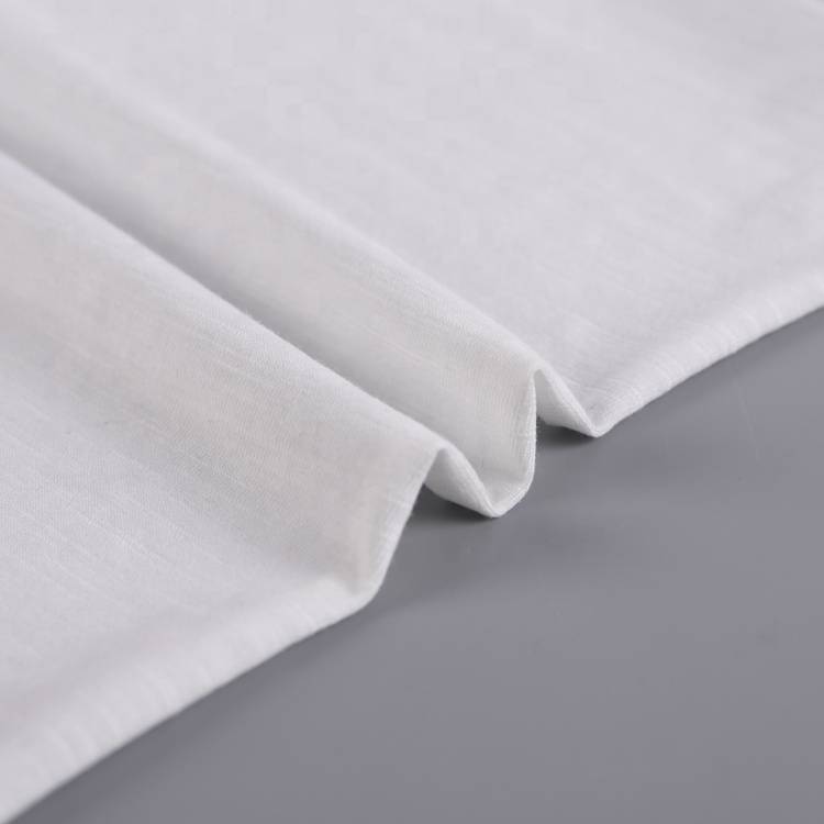 new design plain dyed weft poly spandex cotton slub jersey fabric for kids