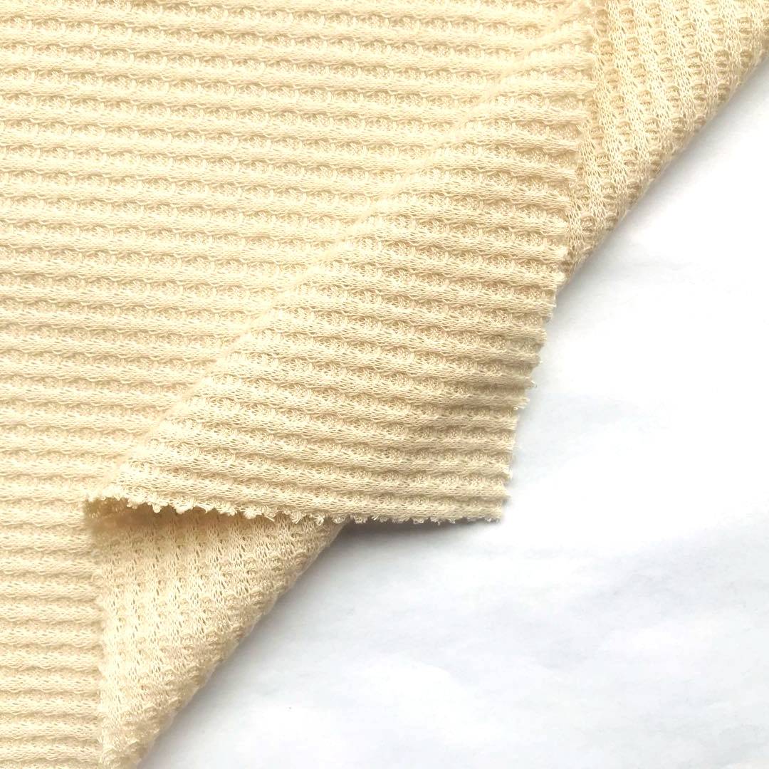 Wholesale Polyester Spandex Knit Waffle Fabric para sa Sweater