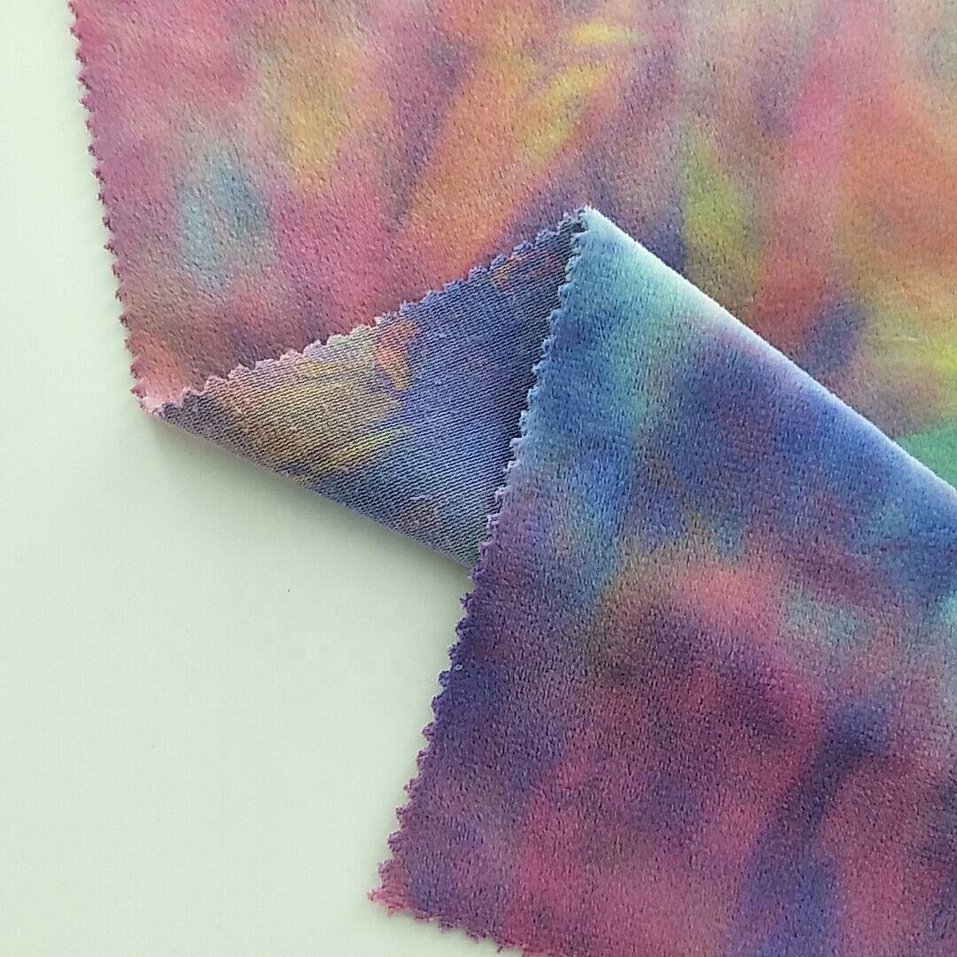 insulasi panas dasi dan pewarna afrika tie dye kit print rajutan kain velour poliester