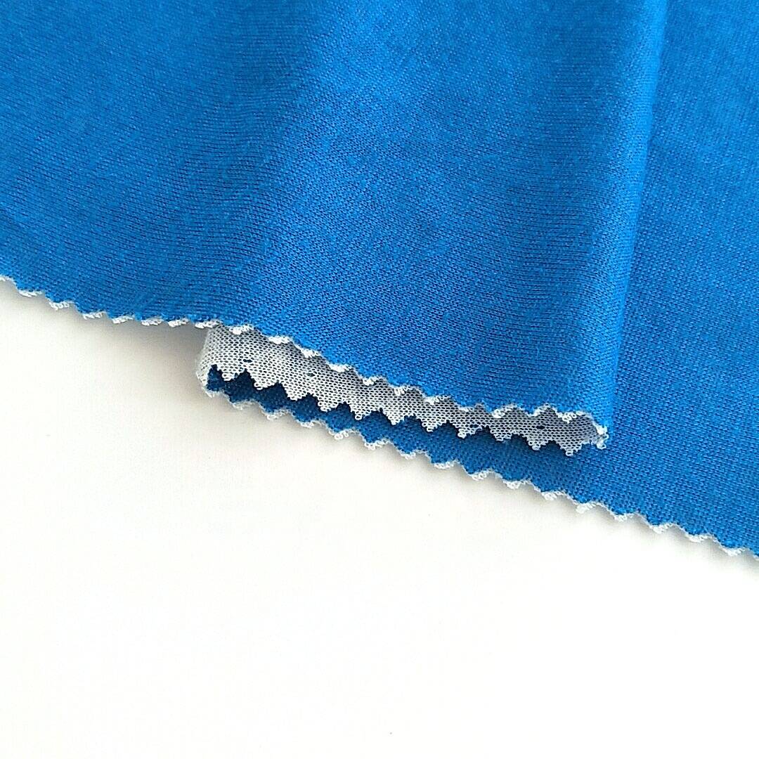 ShaoXing heta rea ​​dubbel sida jacquard stickat jersey tyg för tyg