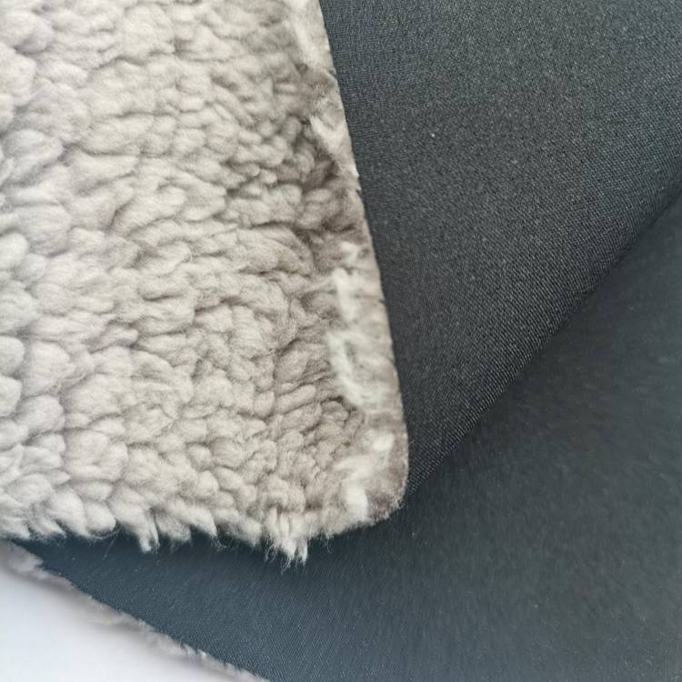 China 50D interlock bonded knitting fabric shu velvet Sherpa fleece with  TPU bonded fleece fabric manufacturers and suppliers