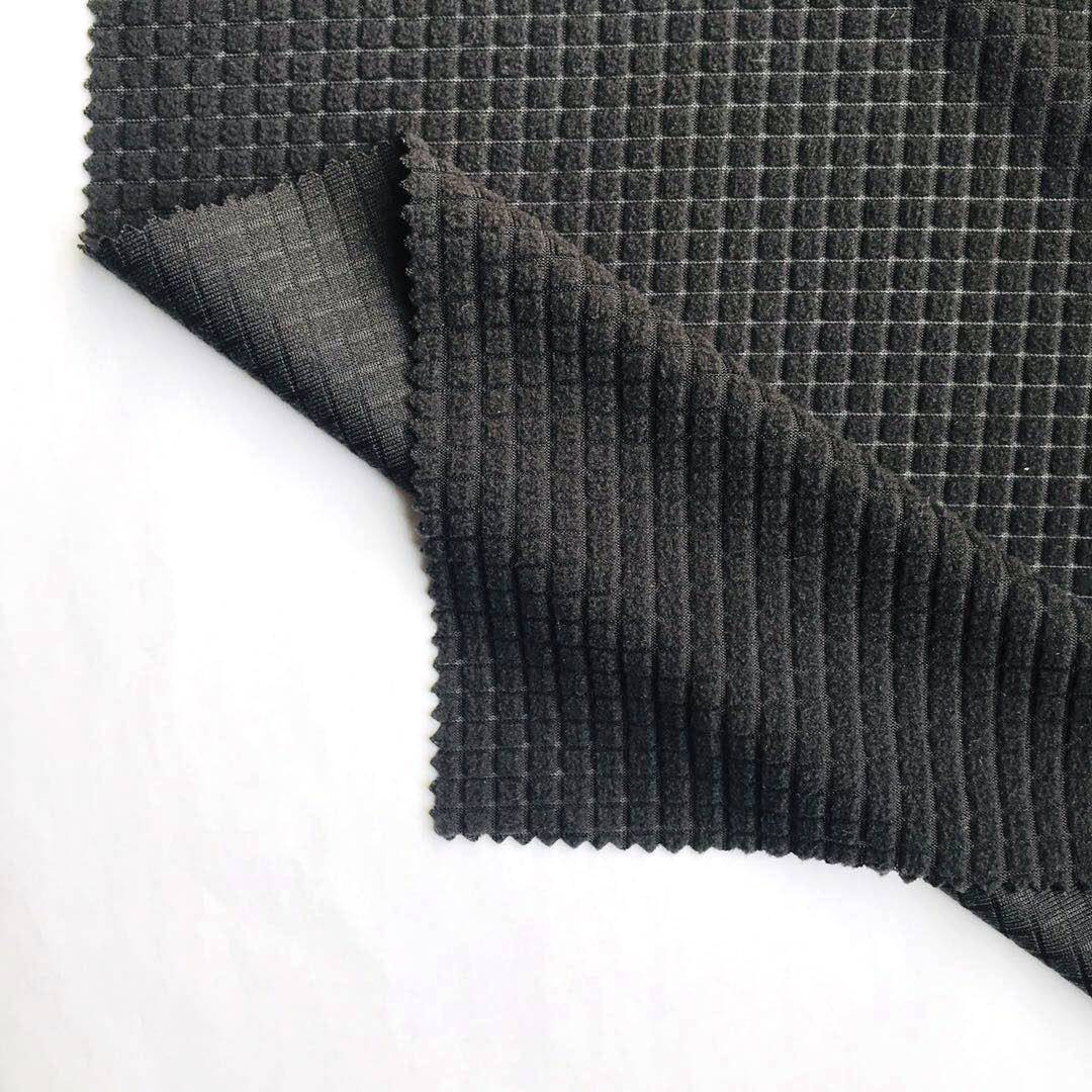 Fabrikant goedkeap 100% Polyester Knit raster polar fleece stof