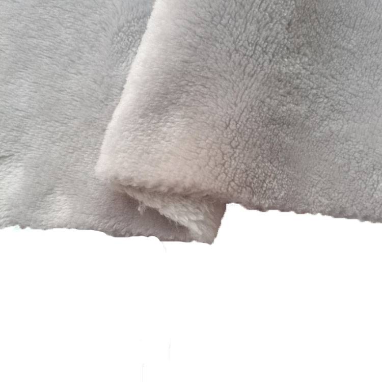 Venta al por mayor, tejido de punto de lana de franela teñido liso de poliéster 100 de color personalizado