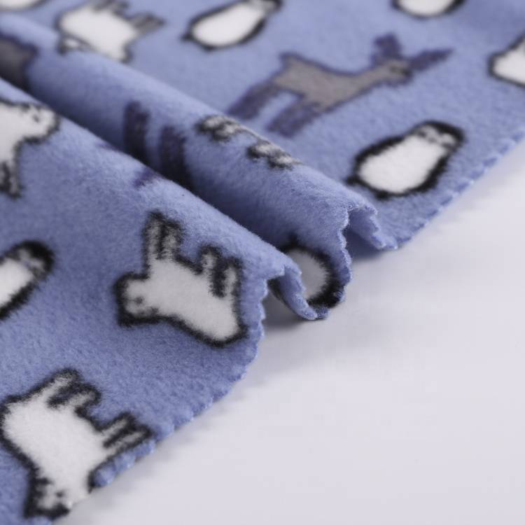 efektní design obyčejný dvojitě potištěný kartáčovaný poly úplet polar fleece tkanina na oděv