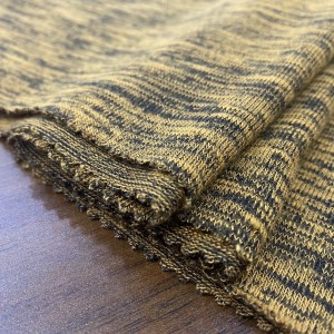 စက်ရုံမှအဝတ်အထည်များအတွက် Two Tone dyed knit hacci အထည်