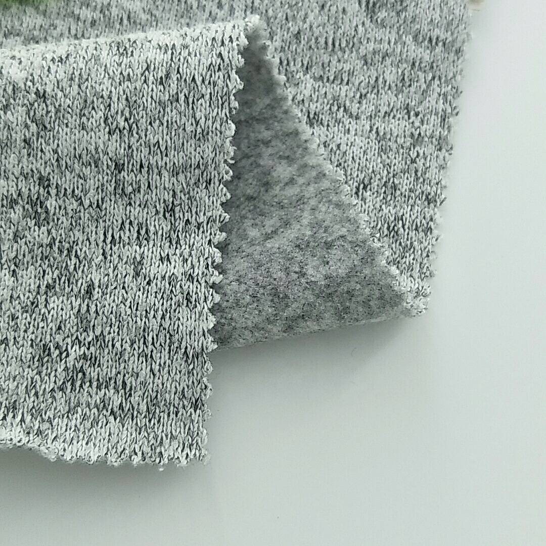 Tissu polaire brossé simple tricoté à fil grossier, meilleure vente