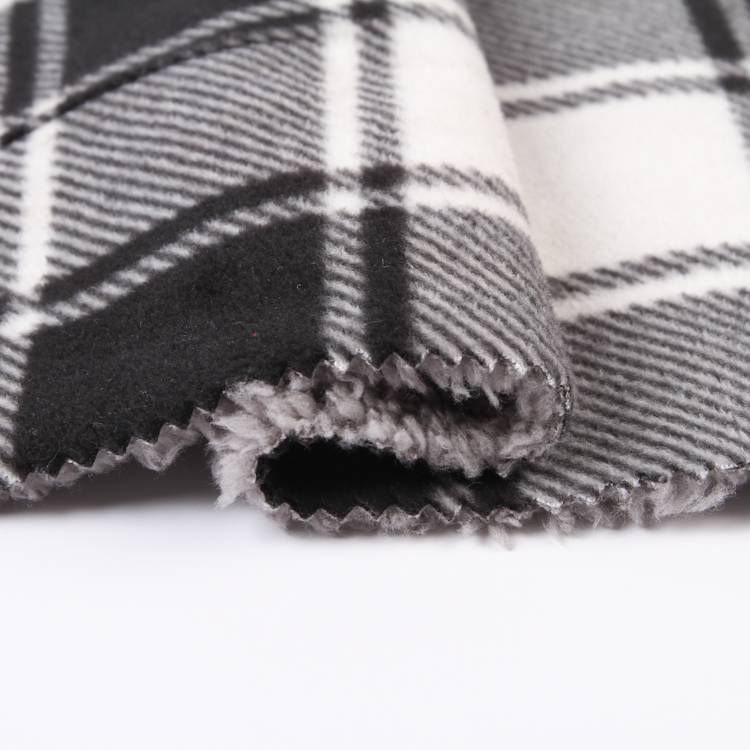 100 polyester kain sherpa bonded kain stretch