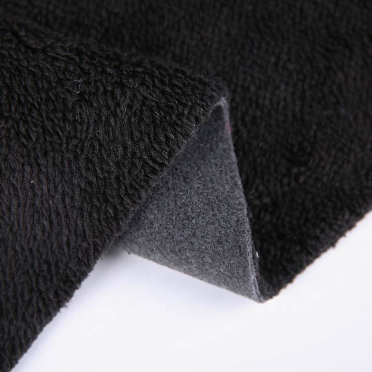 China Shrink-Resistant interlock heather 96% polyester 4% spandex micro  weft fleece bonded knitting fabric for garment manufacturers and suppliers