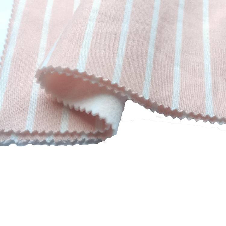 'Vente chaude rayures TC fil teint sur le côté tissu polaire brossé