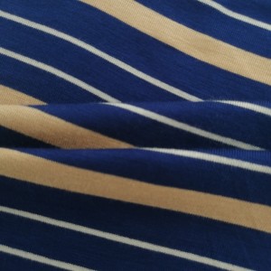 Custom elastic 1*1 rib 3 colors stripe knit fabric for underwear