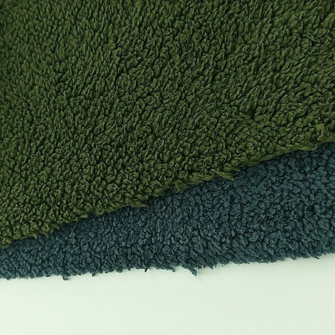 ShaoXing high quality knitted sherpa fleece fabric for blanket