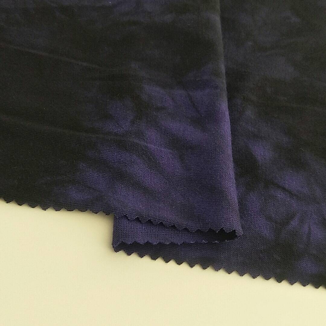 top quality knitting CVC tie dye  jersey fabric for dress
