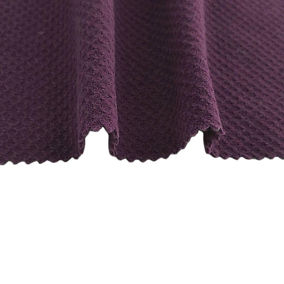 100% polyester coarse knitting ក្រណាត់ Honeycomb fleece