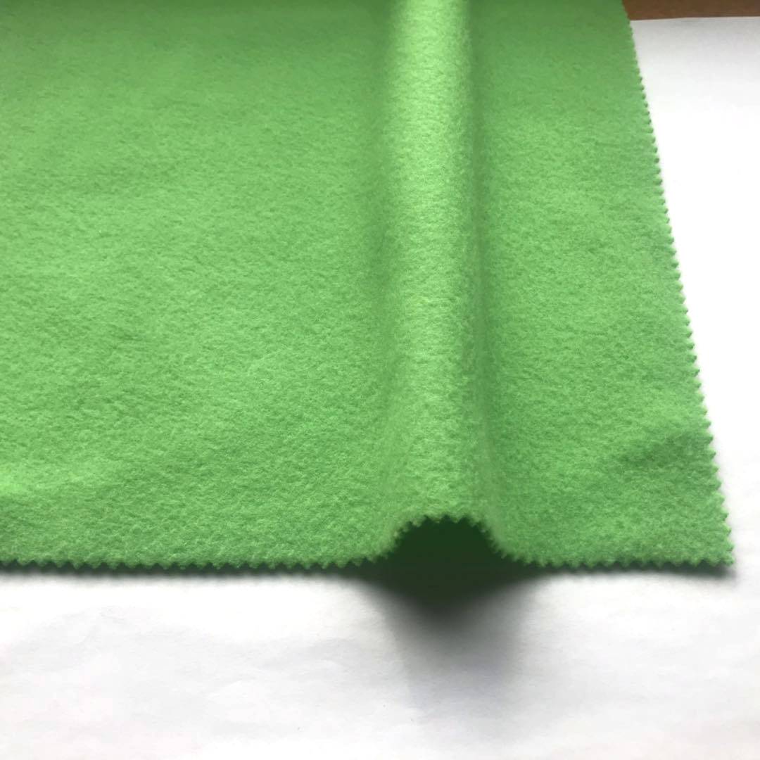 Design extravagante preço barato tecido escovado duplo 100% poliéster para vestuário