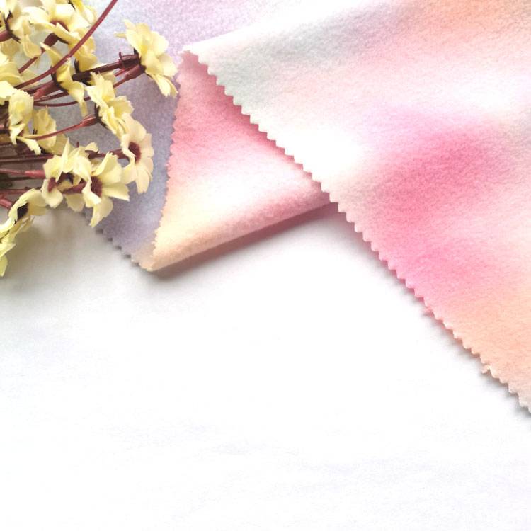 heiß verkaufter Tie-Dye-100-Polyester-Mikrofleece-Polarfleece-Stoff für Damenbekleidung