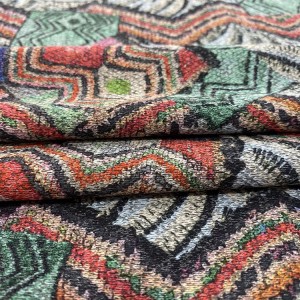 Sweater tekstil jacquard berkualiti tinggi mengait fabrik poli rayon lurex