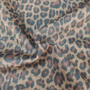 Мода зебои намунаи ройгони рома понте бофандагии матои чопи леопард барои шим