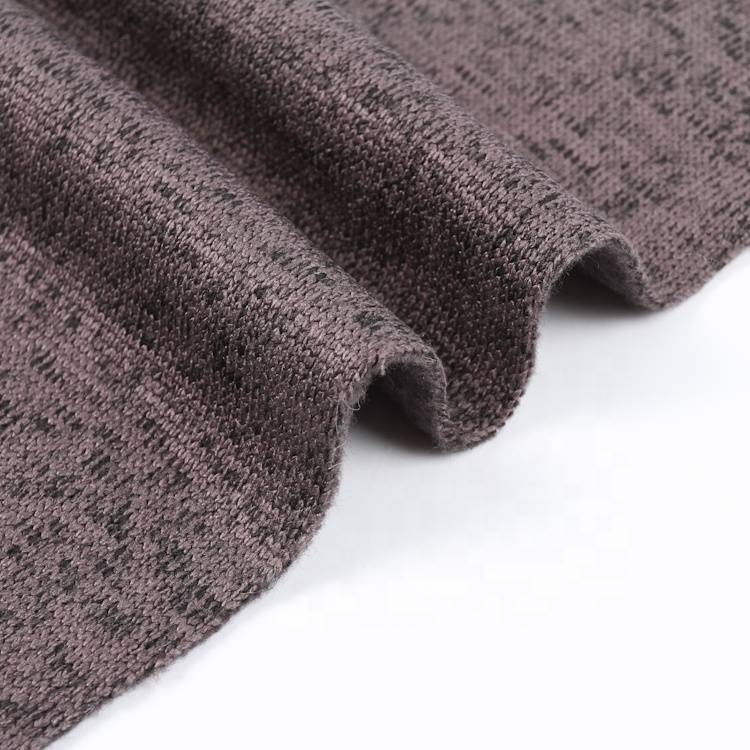 Fancy design garen dyed swart 100% polyester ien side weft hacci fleece gebreide stof foar trui