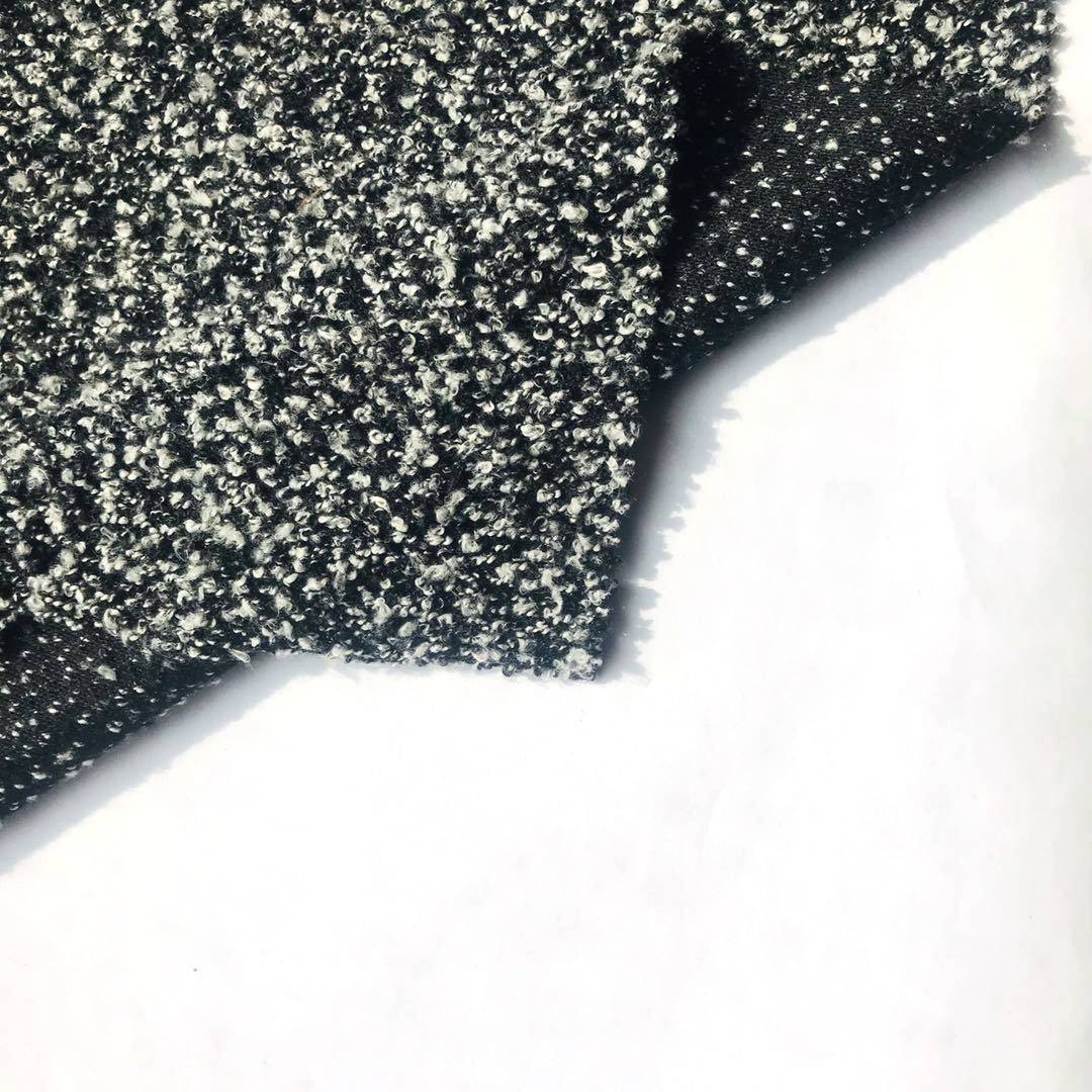 2020 ការរចនាពេញនិយម 100% Polyester រង្វង់ sherpa yarn knitted terry fabric សម្រាប់កាត់ដេរ