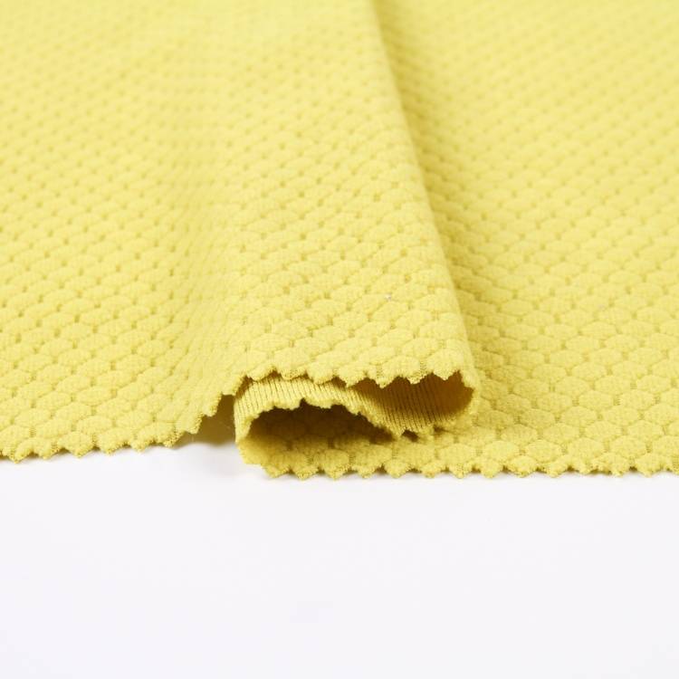Light yellow football design jacquard polar one side brushed fleece fabric