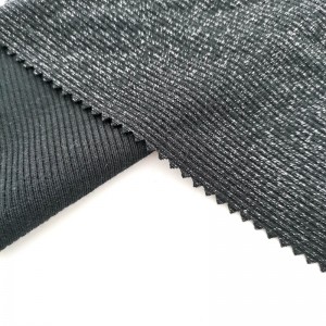 Mahumok nga Handfeel Quality Foil Print Poly Span Rib Knit fabric