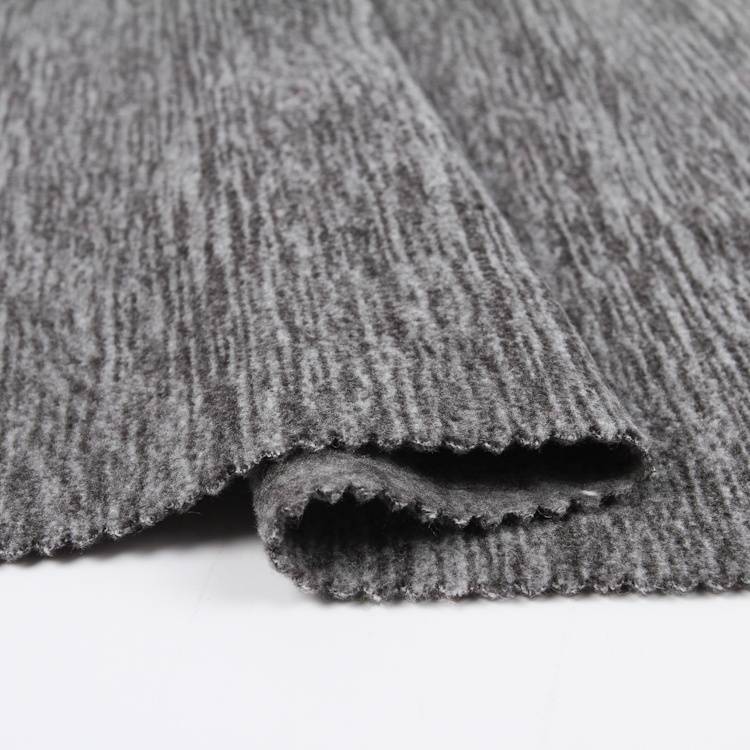 Textil chinezesc gri închis melange 100 țesătură polar din poliester micro cationi