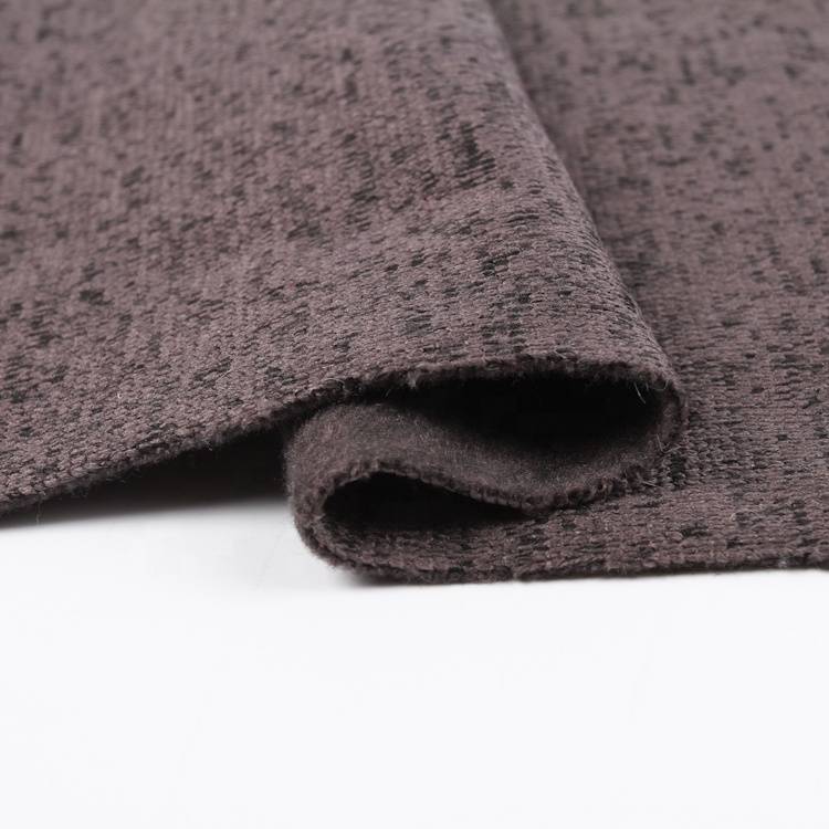 Ausgefallenes Produkt aus schwarzem Garn, einseitiger Fleece-Polyester-Pullover, gestrickter Hacci-Fleece-Stoff