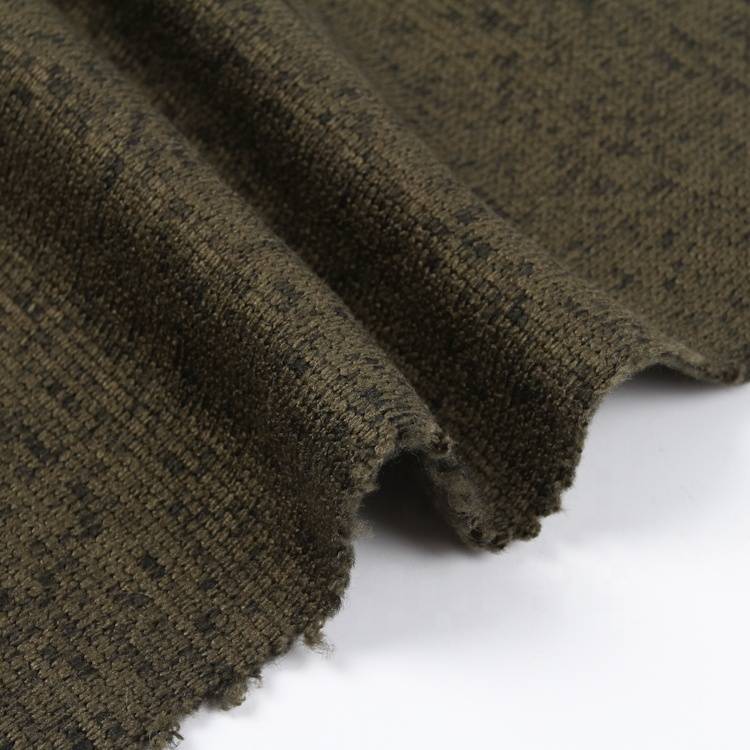 Polyester hacci knit one side brushed sweater fleece fabric na may itim na sinulid
