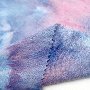 Моден полиестерен спандекс, плетена вратовръзка, боядисана във френска хавлиена тъкан за качулка и панталон