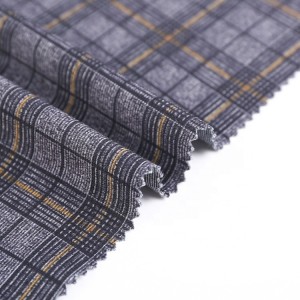 Fashionable beautiful pattern printing knitting jersey high quality custom plaid fabric for skirt
