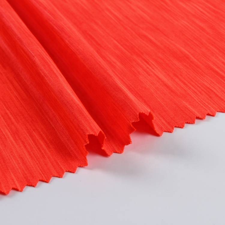 Factory top quality segment color yarn knit textile space dyed single jersey fabric