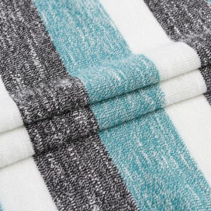 Professional design fancy comfortable wholesale slub knitted yarn dyed stripe hacci fabric