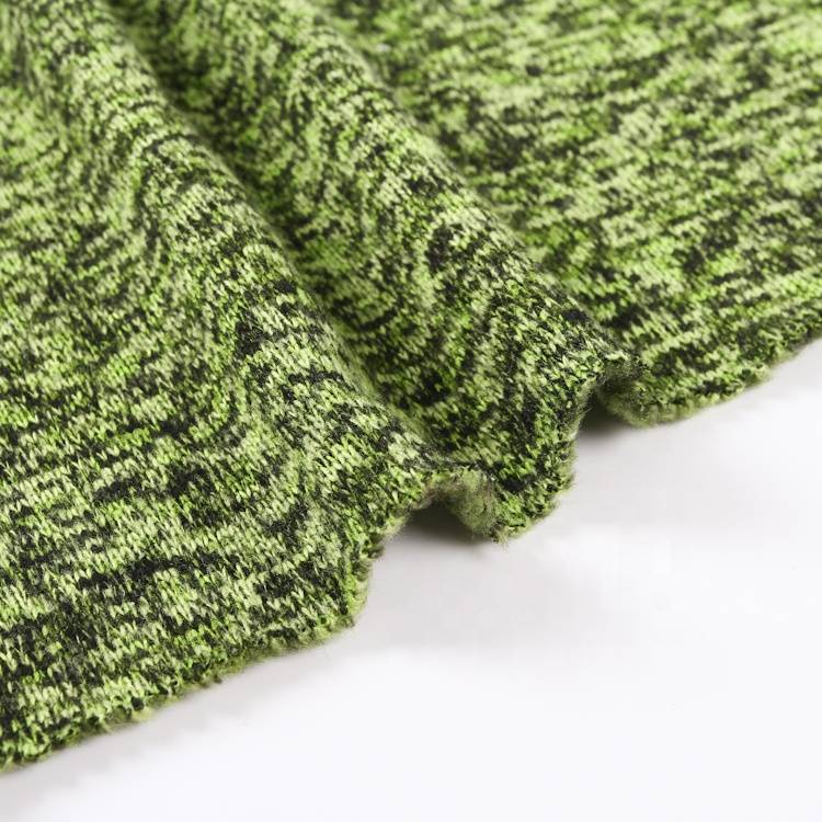 چيني ان-اسٽاڪ ٽيڪسٽائل 290gsm cationic ڪارو سي ڊي يارن hacci sweater fleece fabric