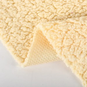 100% polyester tungvægts plys Shu Velveteen Sherpa Fleece stof